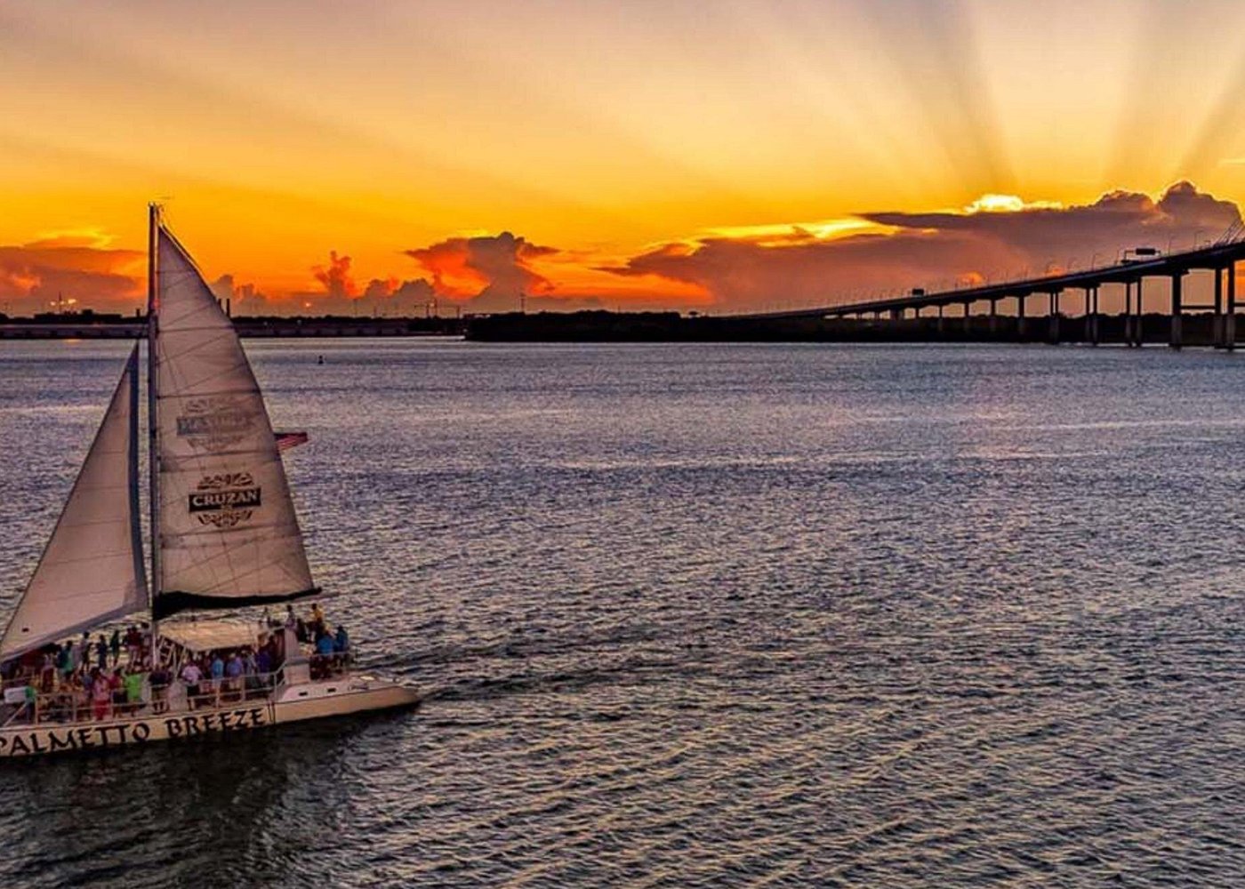 Charleston Iconic Sunset Sail - Lux Catamaran wBar & Bathrooms Charleston Iconic Sunset Sail - Lux Catamaran wBar & Bathrooms