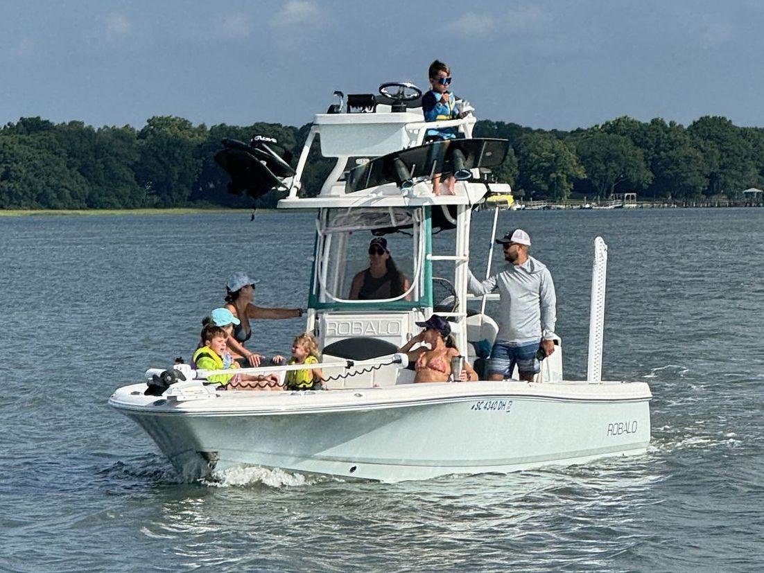 Adventure awaits on our 24' Robalo Center Console in Folly Beach, South Carolina Adventure awaits on our 24' Robalo Center Console in Folly Beach, South Carolina