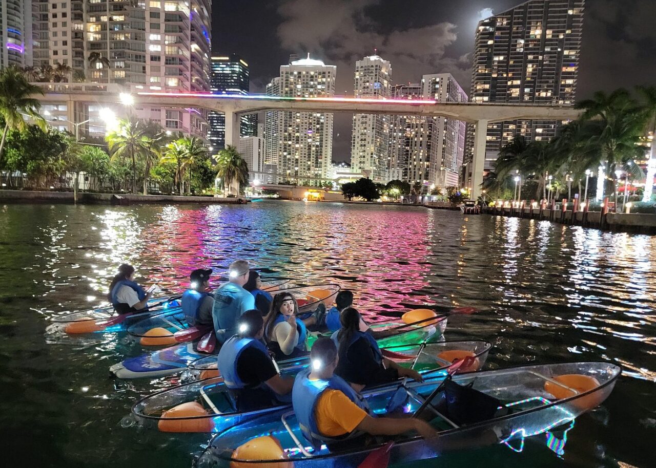 L.E.D. Light Kayak Miami City Lights