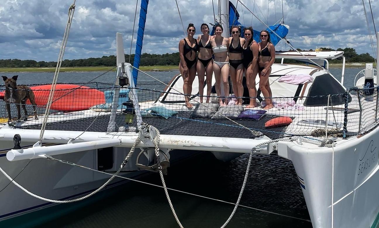 Luxury 43' Catana Catamaran Yacht Tours in Charleston & Folly Beach Luxury 43' Catana Catamaran Yacht Tours in Charleston & Folly Beach