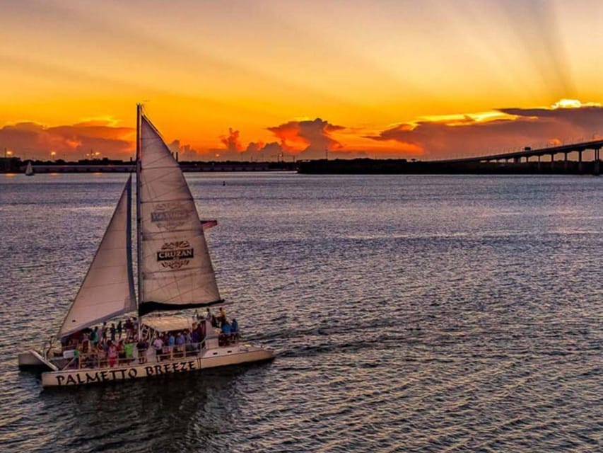 Sunset Sail on Luxury 55ft Catamaran with Bar Sunset Sail on Luxury 55ft Catamaran with Bar