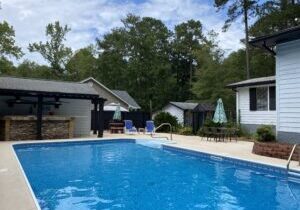 Clarks Hill Lake house with private pool.